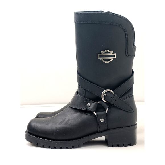Harley Davidson Amber Motorcycle Boots - Round Toe | Women's Sz 7.5 - Picture 4 of 11